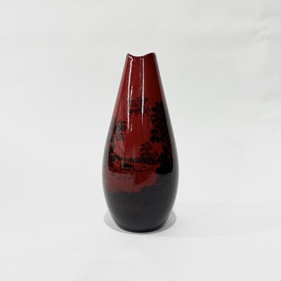 Lot 727 - A Royal Doulton Flambe 'Woodcut' vase no.1613...