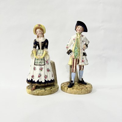 Lot 174 - A pair of late 19th century Royal Worcester...