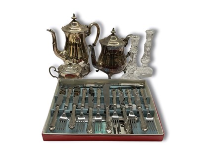 Lot 74 - An assortment of silver plated and stainless...