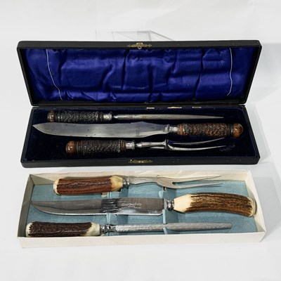 Lot 341 - A Buss & Sons of Manchester antler-handle...