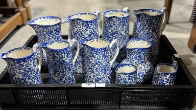 Lot 14 - A collection of Staffordshire blue and white...