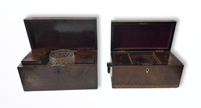 Lot 315 - Two 19th century tea caddies, one with mother...