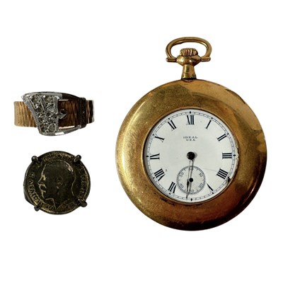 Lot 603 - Two rings and a pocket watch