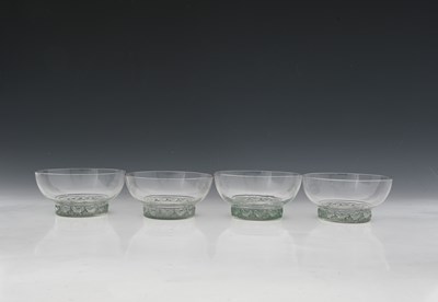 Lot 665 - Rene Lalique, four Dampierre glass bowls,...