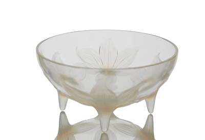 Lot 662 - Rene Lalique, an opalescent glass Lys bowl,...