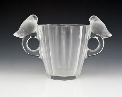 Lot 179 - Rene Lalique, a Deux Pigeons glass vase, model...