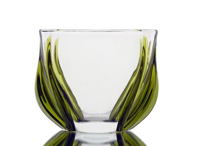 Lot 458 - Lalique, a green and colourless glass Deux...
