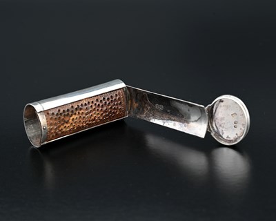 Lot 214 - A George III silver nutmeg grater, of...