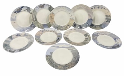 Lot 723 - Royal Copenhagen: a set of ten plates c.1920...