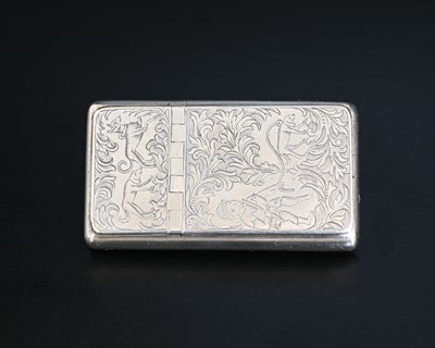 Lot 198 - An early Victorian silver vesta box, with dual...