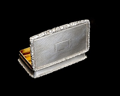 Lot 209 - A Victorian silver snuff box, of rectangular...