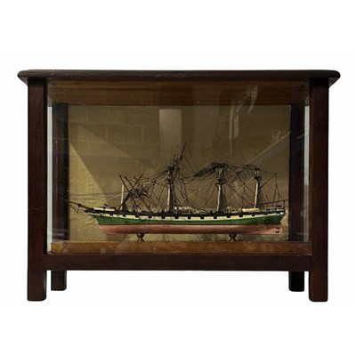 Lot 308 - A cased and glazed model of a 19th century...