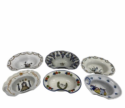 Lot 26 - A collection of ten barber's shaving bowls...