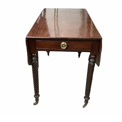 Lot 959 - Pembroke drop-leaf table with one drawer and...