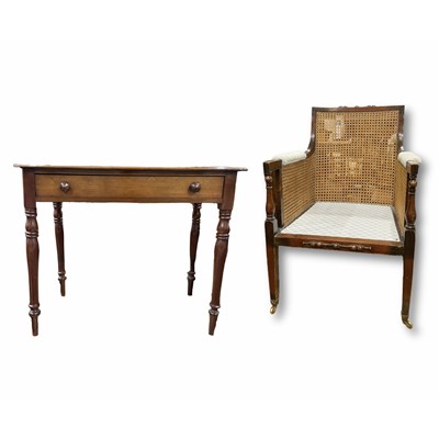 Lot 886 - A 19th century rattan armchair with...