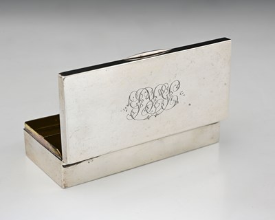 Lot 203 - A Victorian silver box, of rectangular form,...