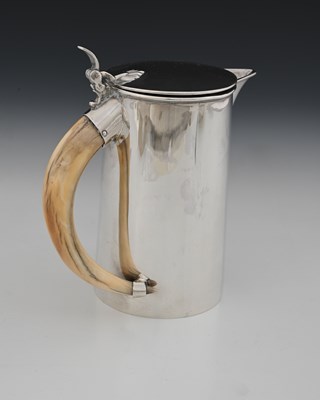 Lot 183 - A Victorian silver tankard or lidded pot, of...