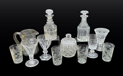 Lot 97 - Glass: including a Baccarat broad fluted...