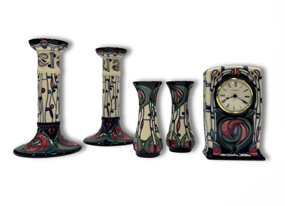 Lot 755 - Moorcroft, a Mackintosh tribute rose pattern...