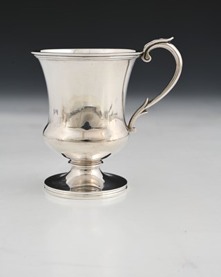 Lot 294 - A William IV silver mug, of campana form, with...