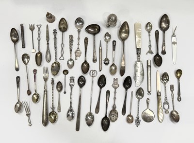 Lot 706 - A collection of silver-coloured-metal, to...