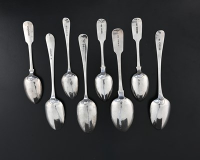 Lot 28 - A group of eight English hallmarked silver...