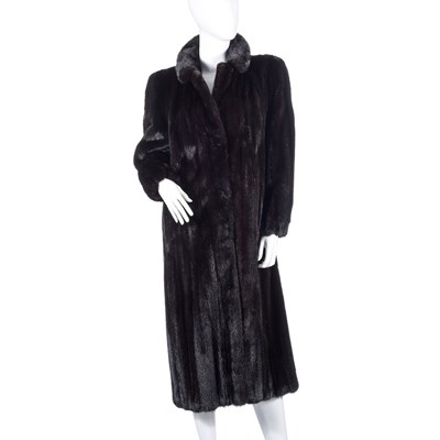 Lot 521 - Revillon, a full-length dark ranch mink coat.