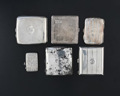 Lot 311 - A group of five hallmarked English silver...