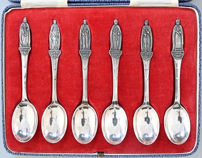 Lot 122 - A cased set of commemorative Coronation spoons,...