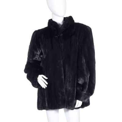 Lot 528 - Grosvenor, a three-quarter length black mink jacket.