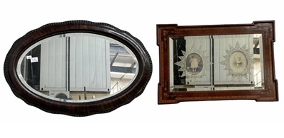 Lot 976 - A 19th-century bevelled glass mirror with...