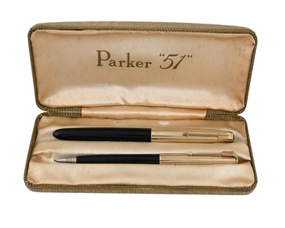 Lot 116 - Parker, a 51 fountain pen and push action...