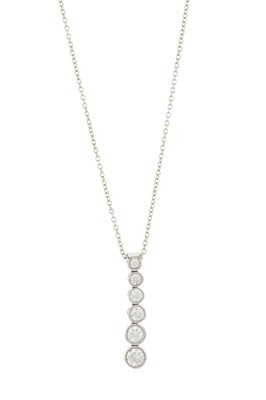 Lot 120 - Tiffany & Co., a platinum diamond Jazz necklace