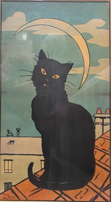 Lot 451 - Harry Elliot (French, 1882-1959) 'Black cat'...