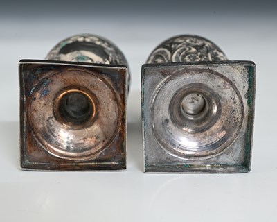 Lot 33 - A pair of Victorian silver casters, each of...