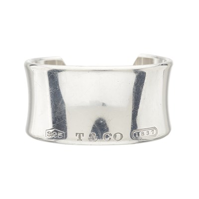 Lot 2 - Tiffany & Co., a silver 1837 wide cuff bangle bracelet