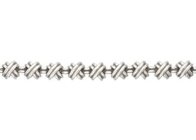 Lot 23 - Tiffany & Co., a rare silver Signature X bracelet