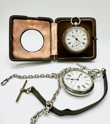 Lot 593 - A W.C. Davies open face pocket watch with...