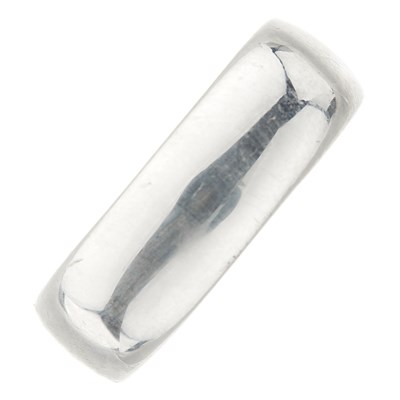 Lot 13 - Tiffany & Co., a silver Square Cushion band ring