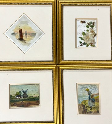 Lot 483 - Four 19th-century ceramic/porcelain paintings:...