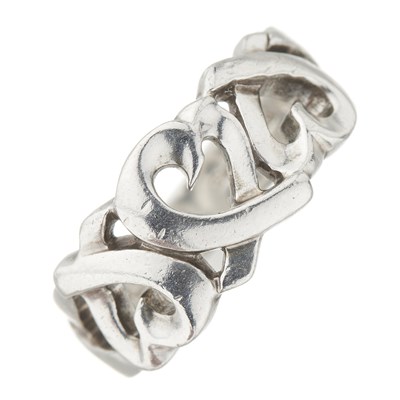 Lot 6 - Paloma Picasso for Tiffany & Co., a silver Loving Heart band ring