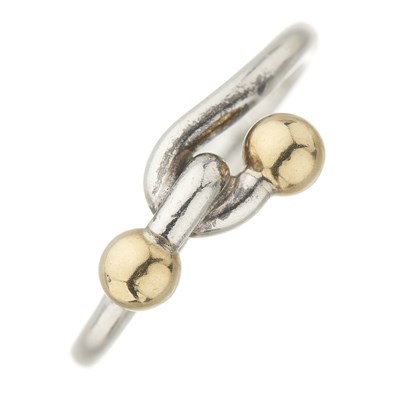 Lot 43 - Tiffany & Co., a silver and 18ct gold Double Eye ring