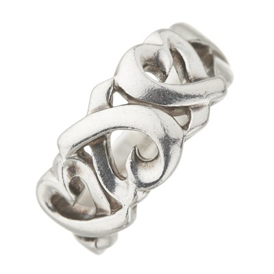 Lot 44 - Paloma Picasso for Tiffany & Co., a silver Loving Heart band ring