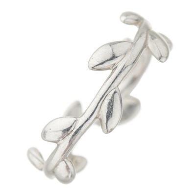 Lot 55 - Paloma Picasso for Tiffany & Co., a silver Olive Leaf band ring