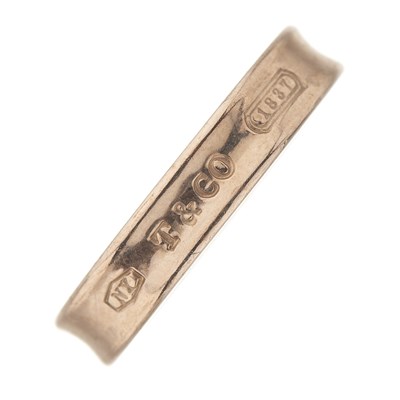 Lot 46 - Tiffany & Co., a Rubedo 1837 Narrow band ring