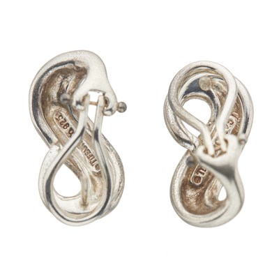 Lot 50 - Tiffany & Co., a pair of silver Infinity Love Knot earrings