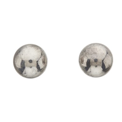 Lot 45 - Tiffany & Co., a pair of silver HardWare Ball stud earrings