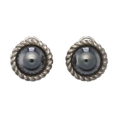 Lot 10 - Tiffany & Co., a vintage pair of silver hematite stud earrings