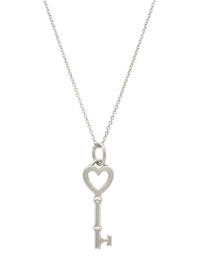 Lot 65 - Tiffany & Co., a silver Keys Heart Key necklace