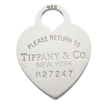 Lot 67 - Tiffany & Co., a silver Return to Tiffany Heart Tag pendant charm